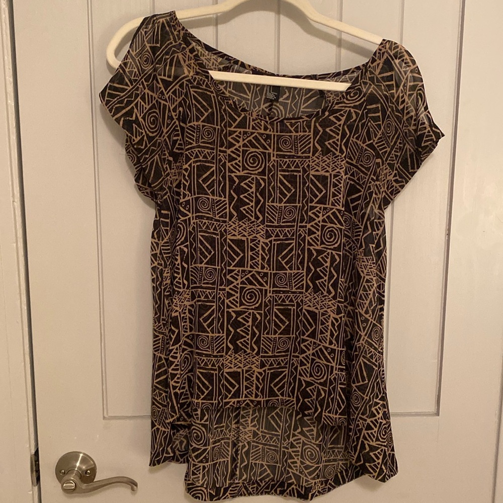 Forever 21 Hieroglyphic/Aztec Style Shirt